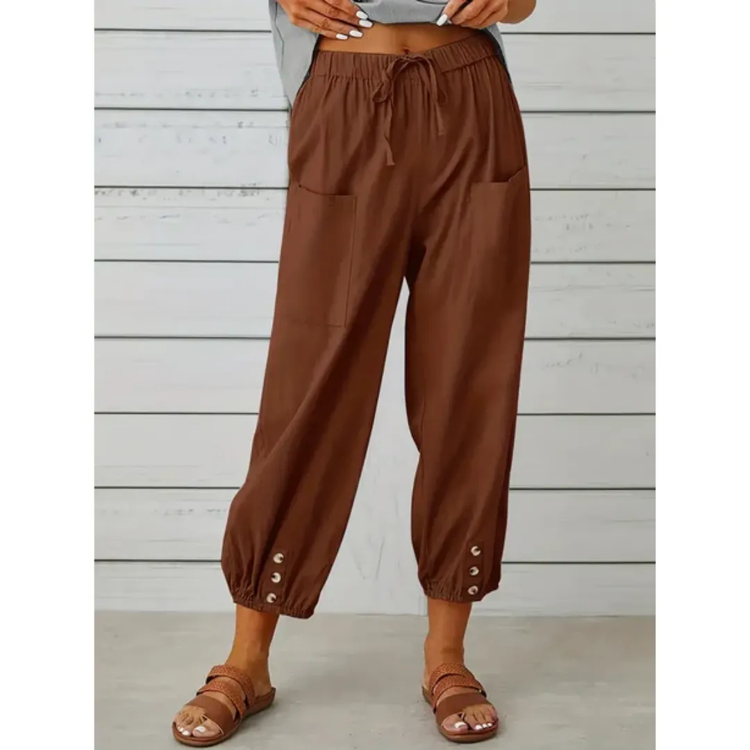 Women's Casual High Waisted Cropped Pants | Walking