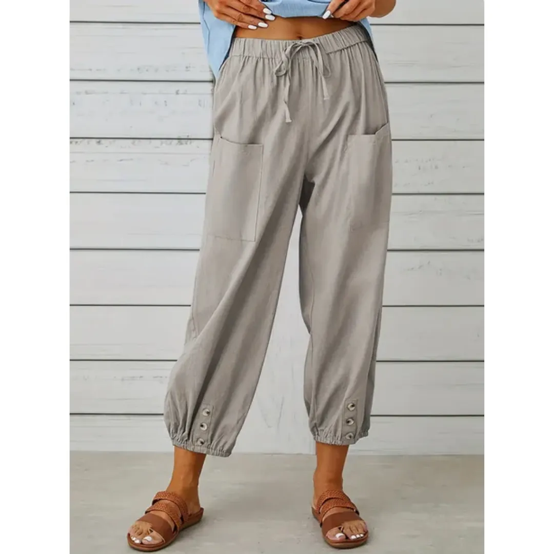 Women's Casual High Waisted Cropped Pants | Walking