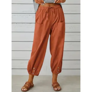 Women's Casual High Waisted Cropped Pants | Walking