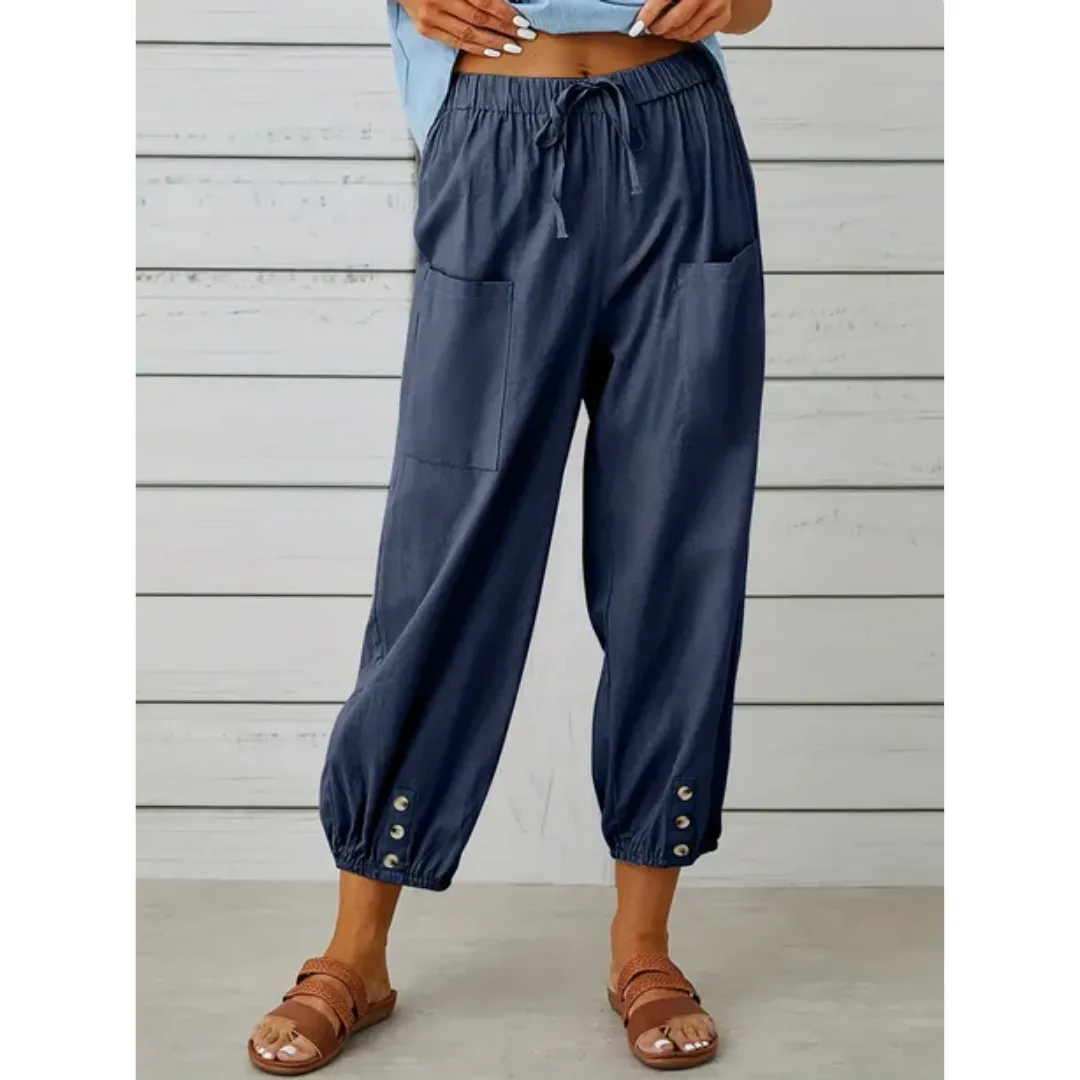 Women's Casual High Waisted Cropped Pants | Walking