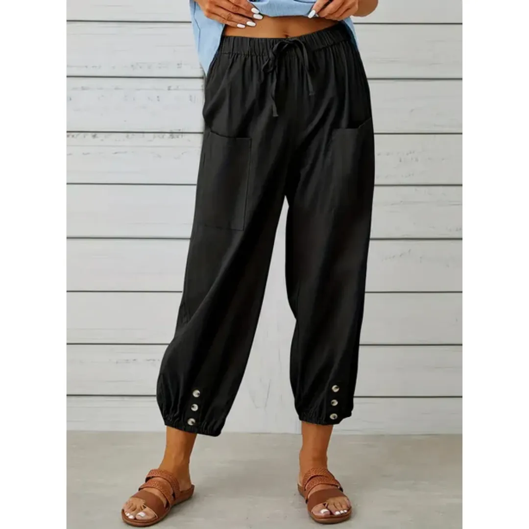 Women's Casual High Waisted Cropped Pants | Walking