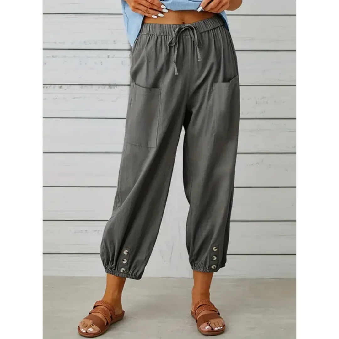 Women's Casual High Waisted Cropped Pants | Walking