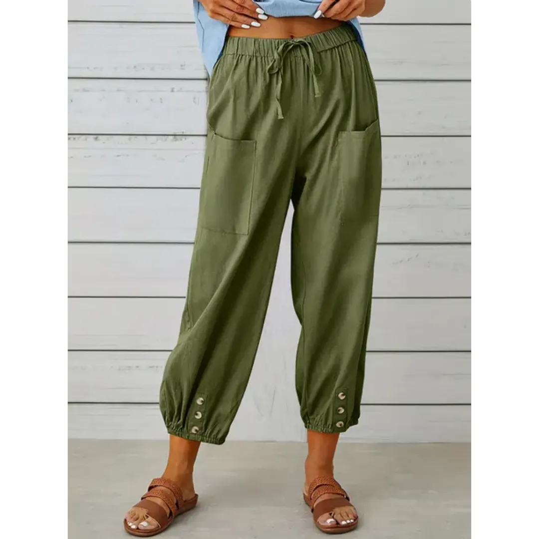 Women's Casual High Waisted Cropped Pants | Walking
