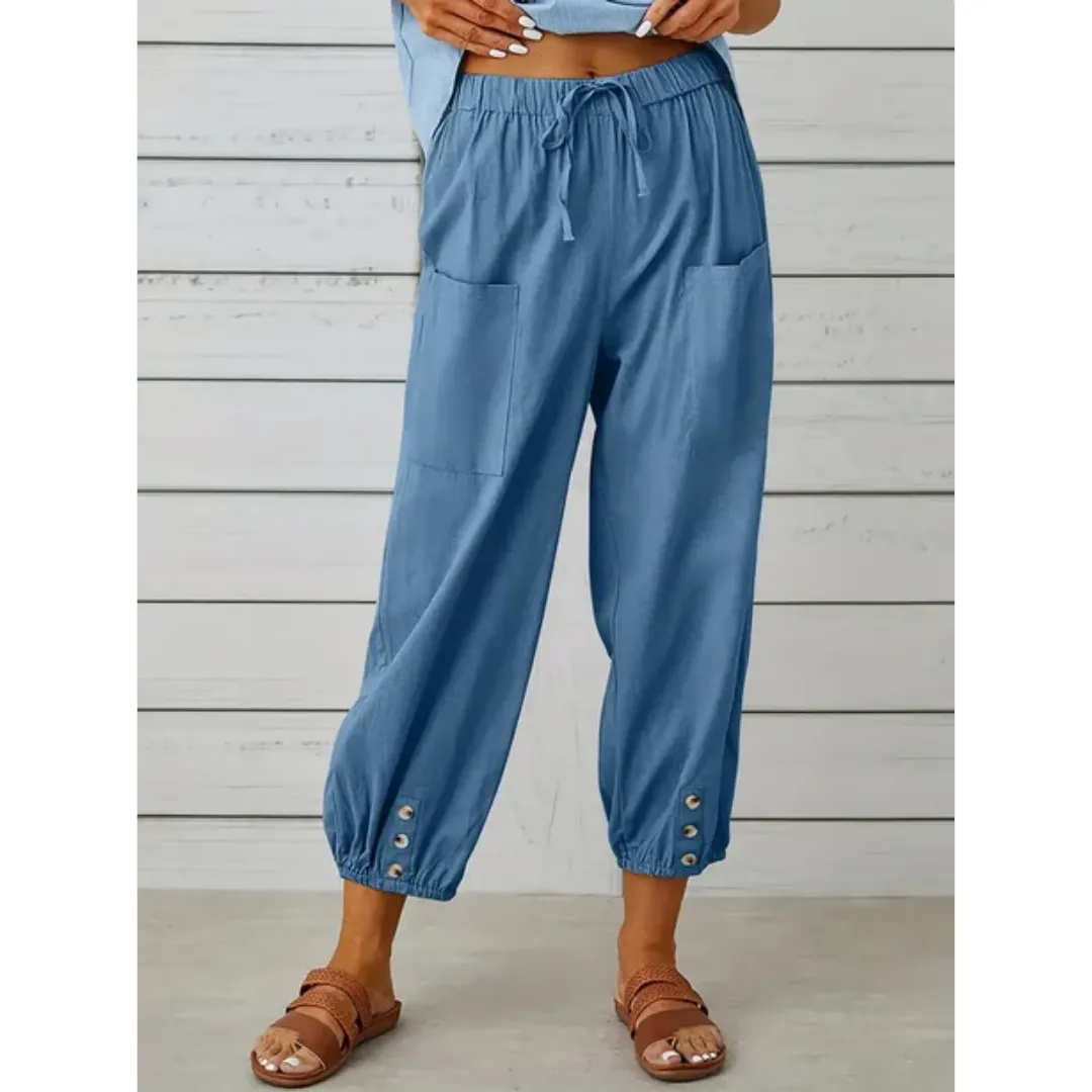 Women's Casual High Waisted Cropped Pants | Walking