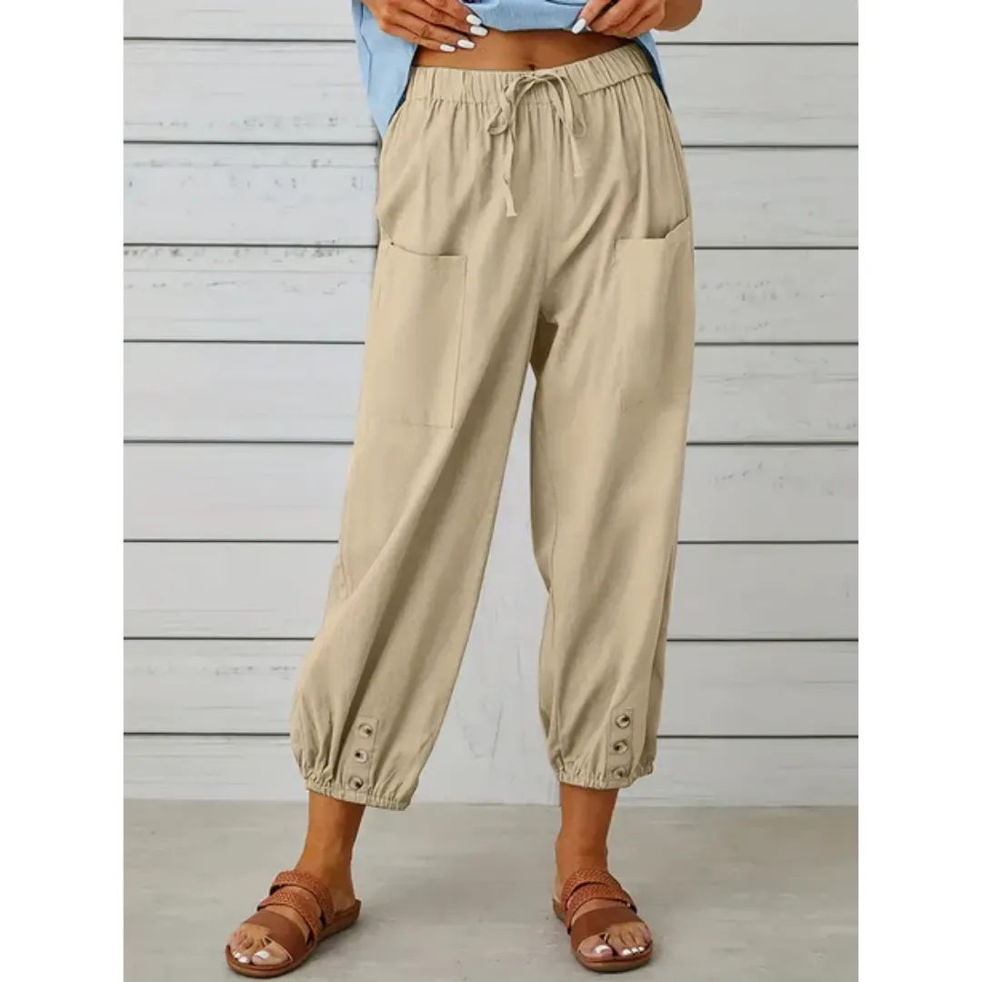 Women's Casual High Waisted Cropped Pants | Walking