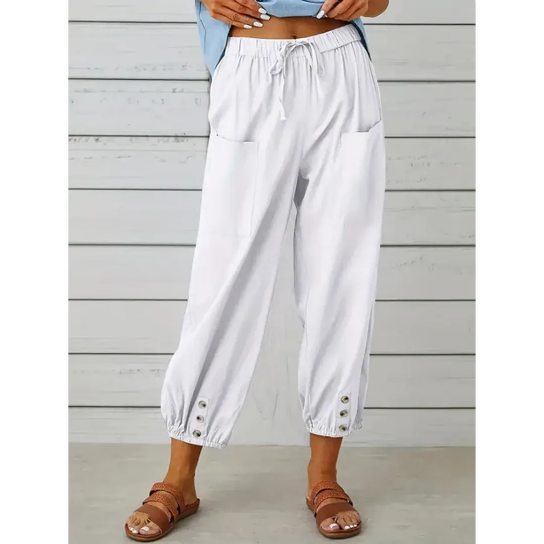 Women's Casual High Waisted Cropped Pants | Walking
