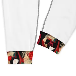 Women's Joggers 'Fiori rosso nero'