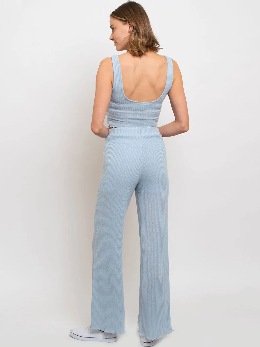 WOMEN'S KNIT RIBBED PANT