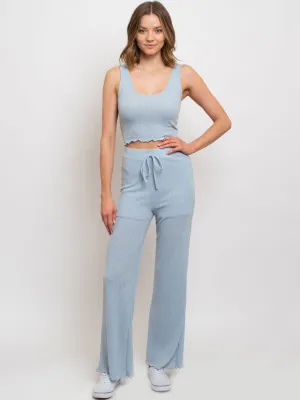 WOMEN'S KNIT RIBBED PANT