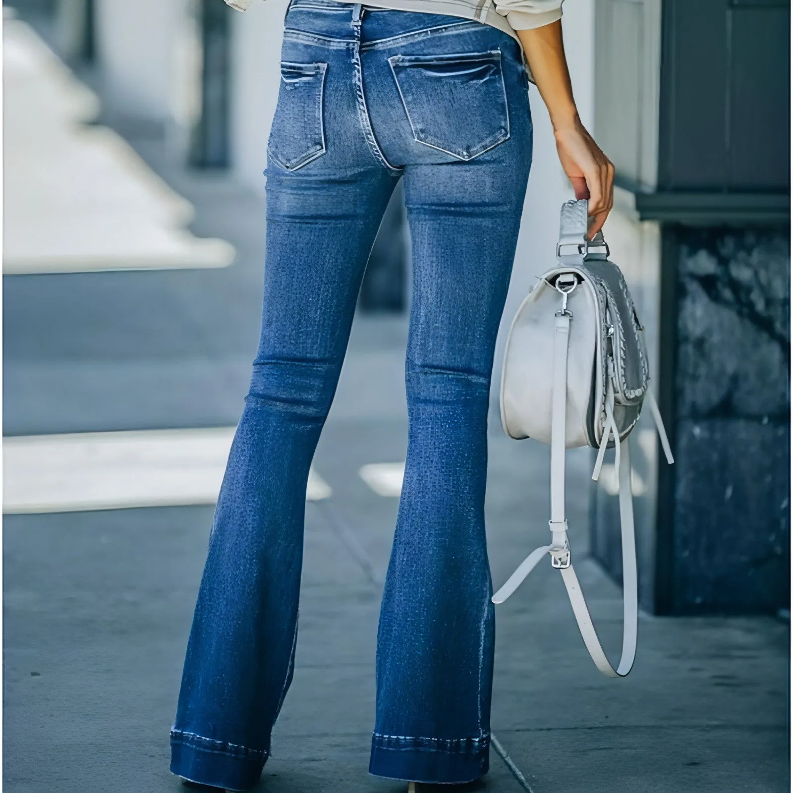 Women's Spring And Summer High Waist Temperament Slim Washed
