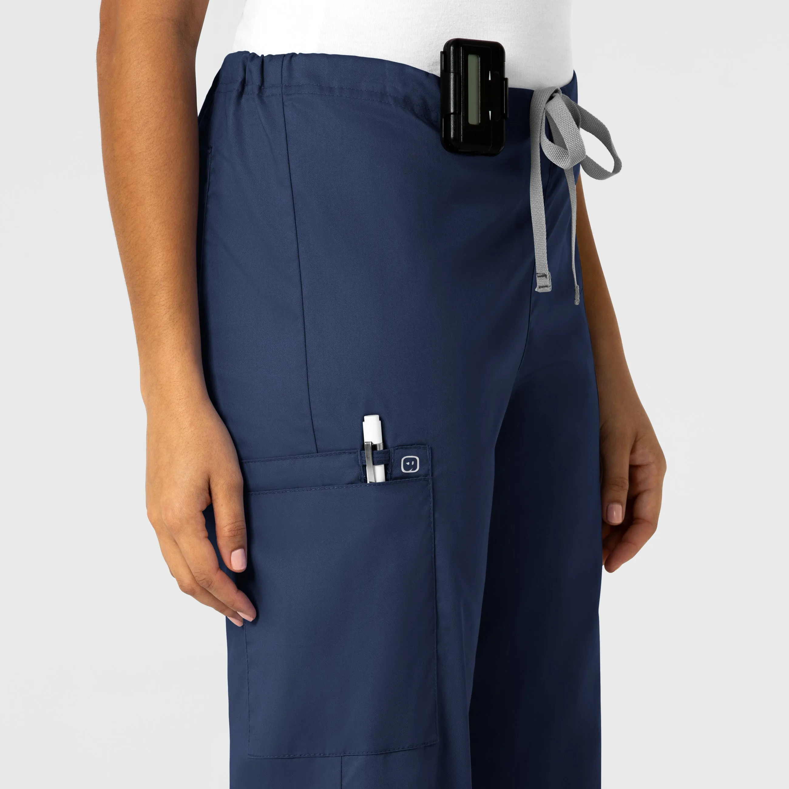 WonderWORK 500 Unisex Drawstring Cargo Scrub Pants Navy