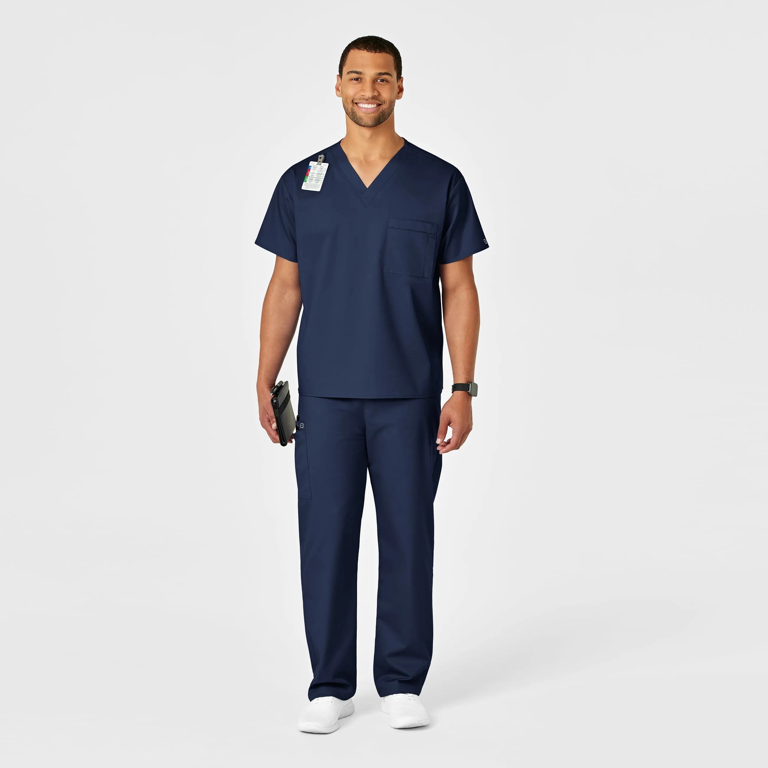 WonderWORK 500 Unisex Drawstring Cargo Scrub Pants Navy