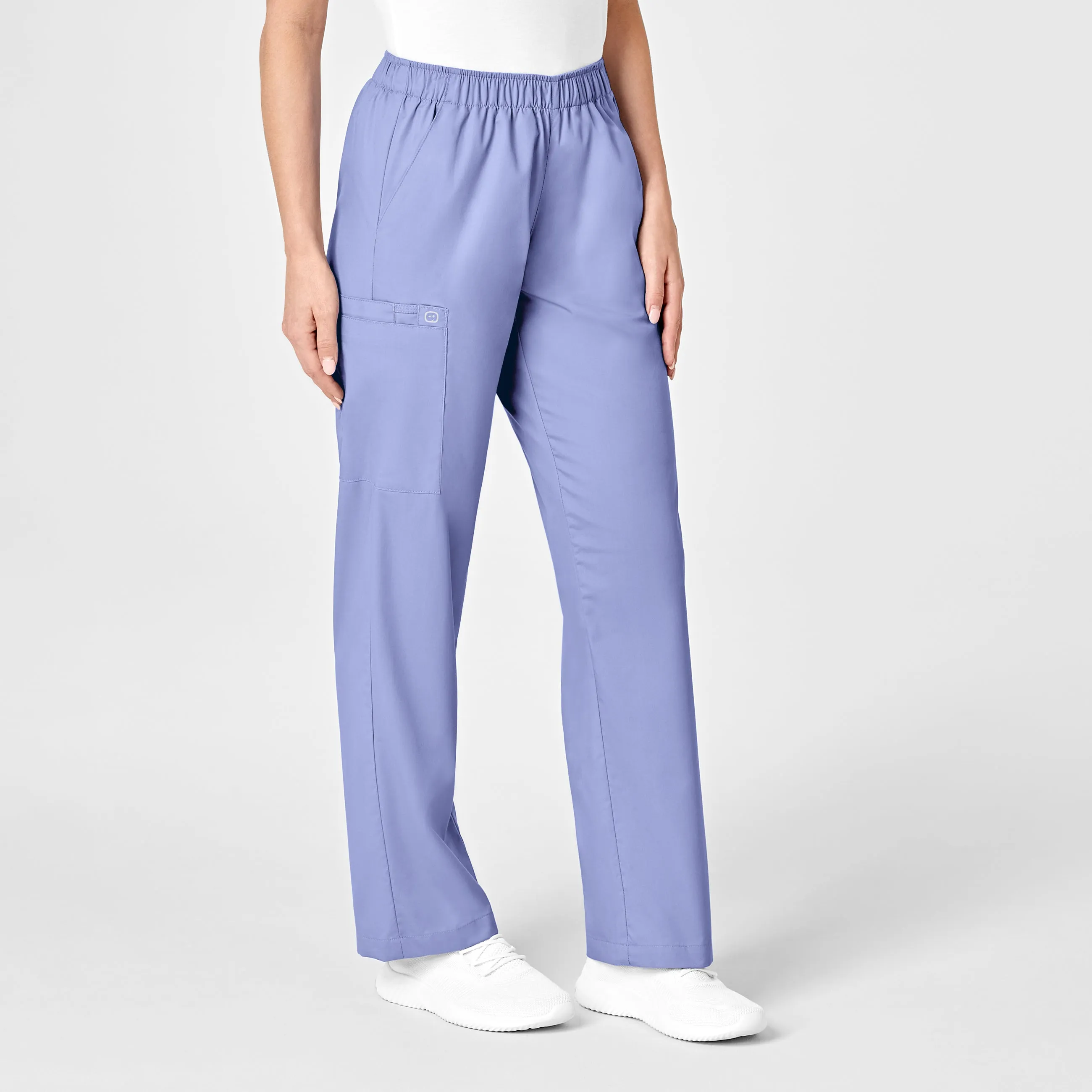 WonderWORK 501 Pull-On Cargo Scrub Pants Ceil Blue