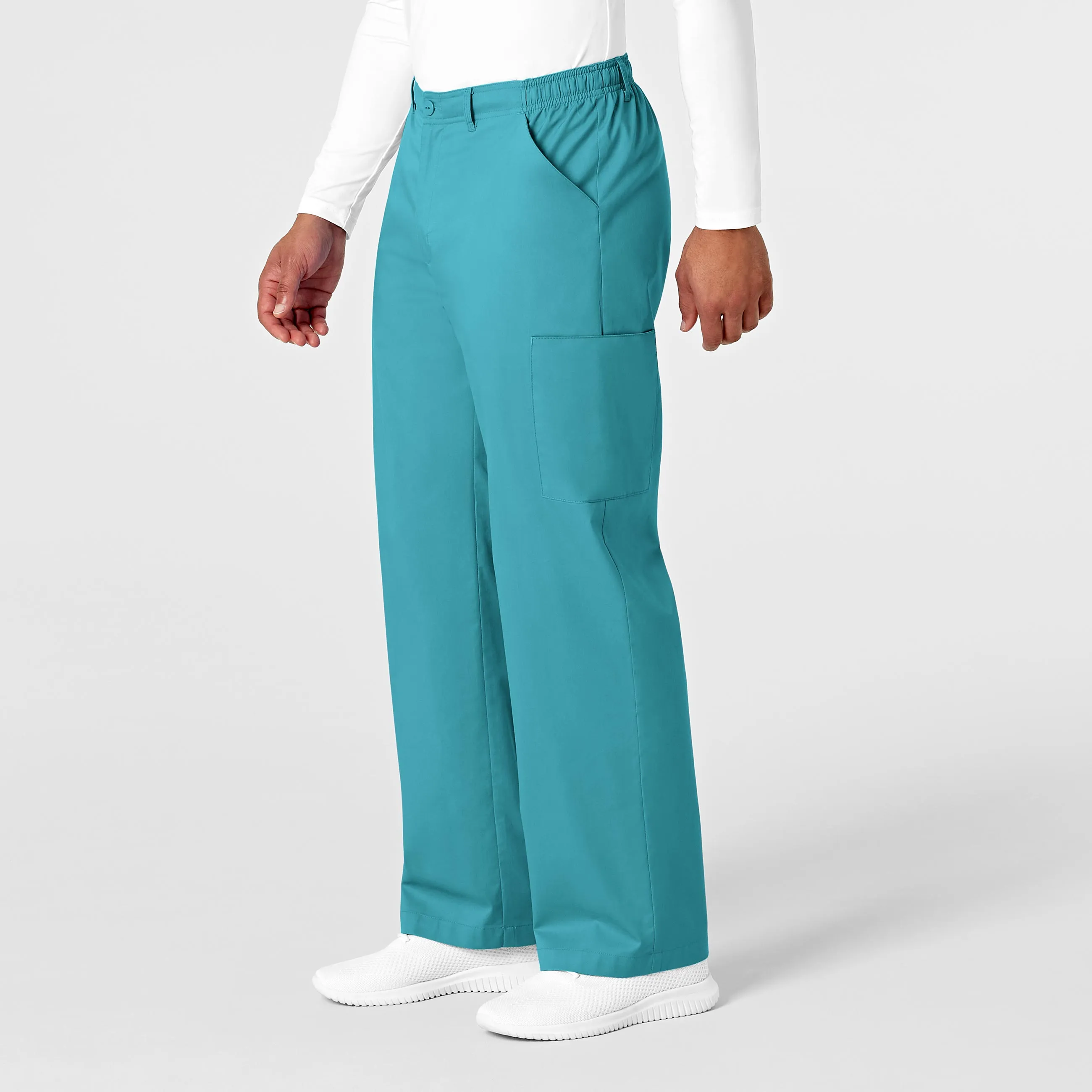 WonderWORK 503 Men's Cargo Scrub Pants Teal Blue