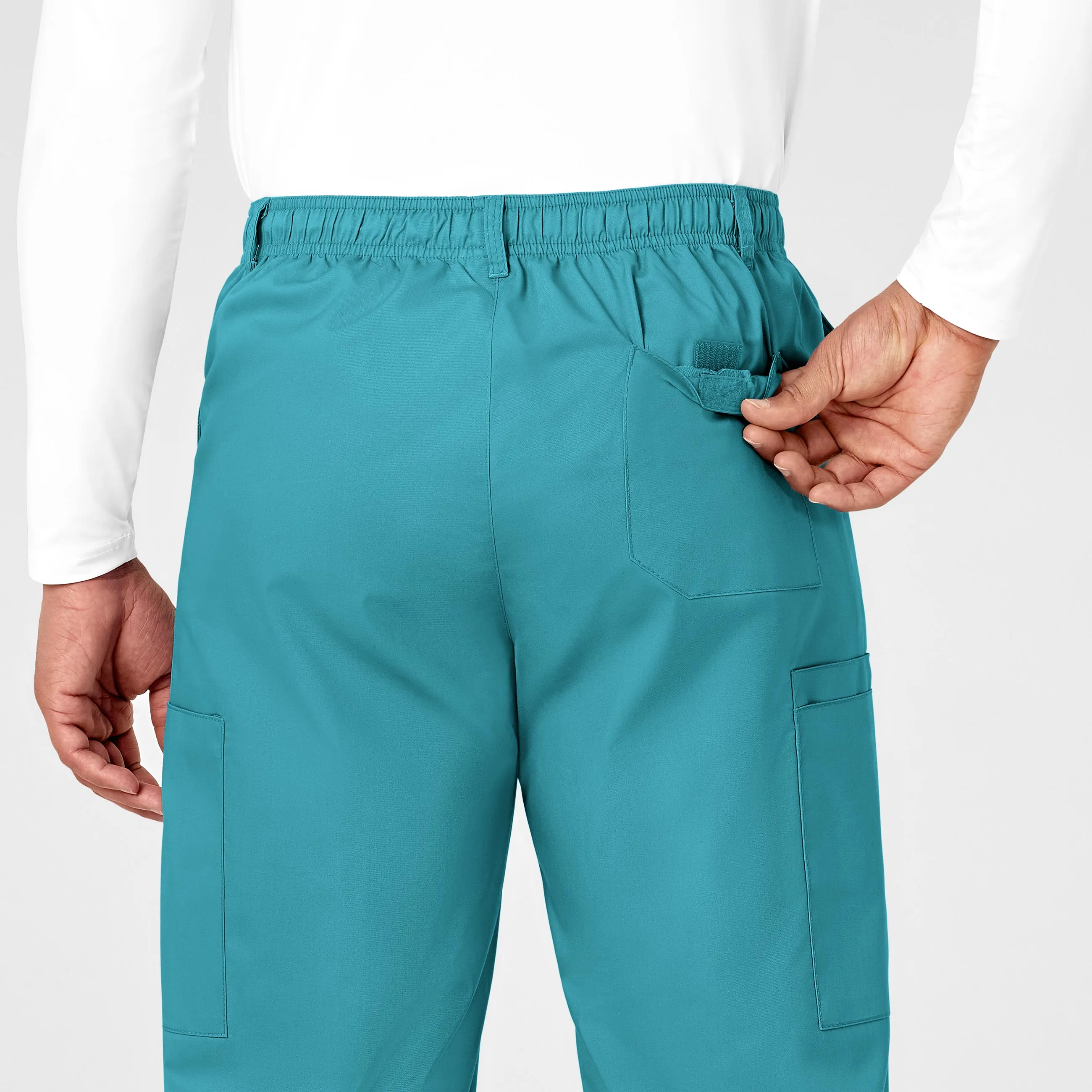 WonderWORK 503 Men's Cargo Scrub Pants Teal Blue