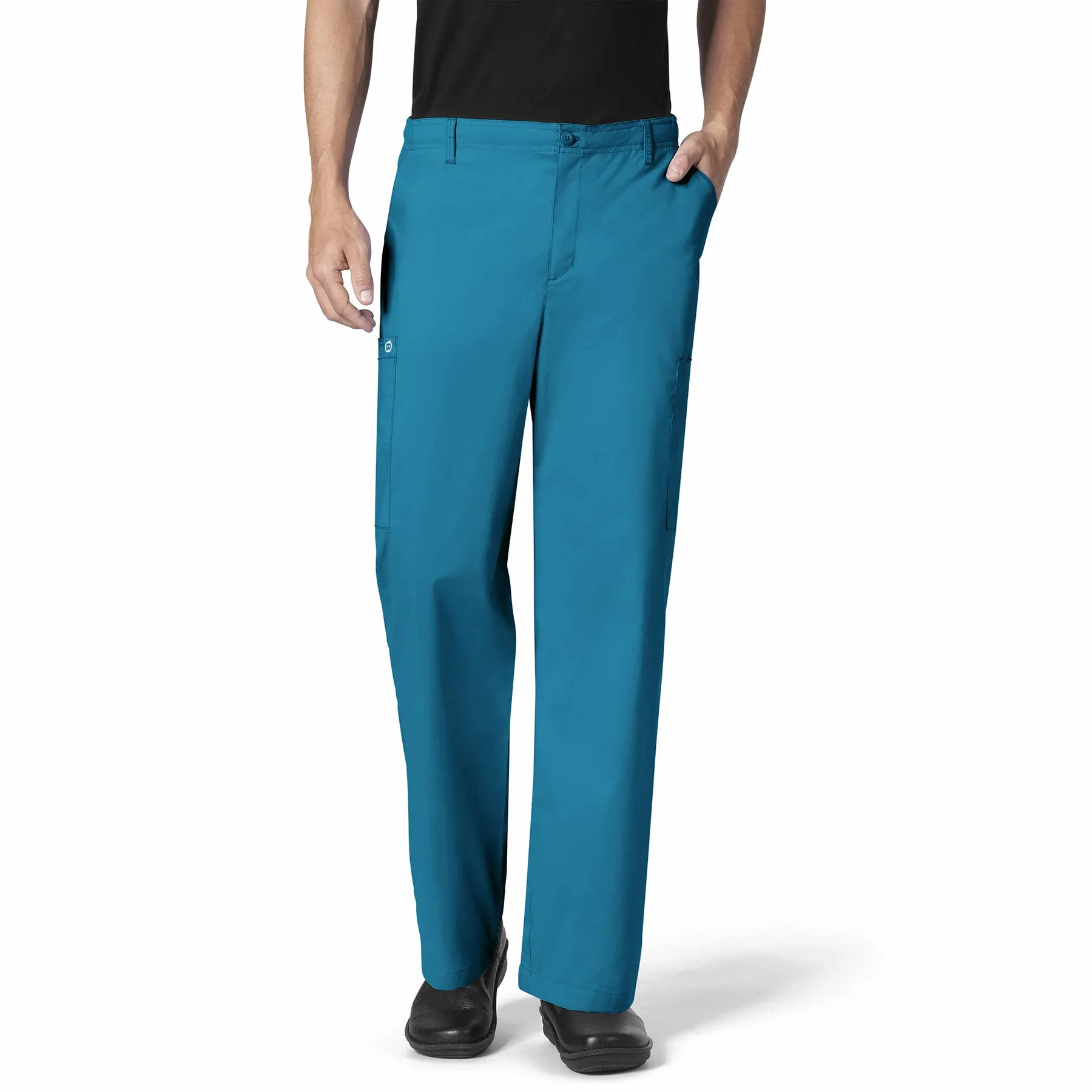 WonderWORK 503 Men's Cargo Scrub Pants Teal Blue