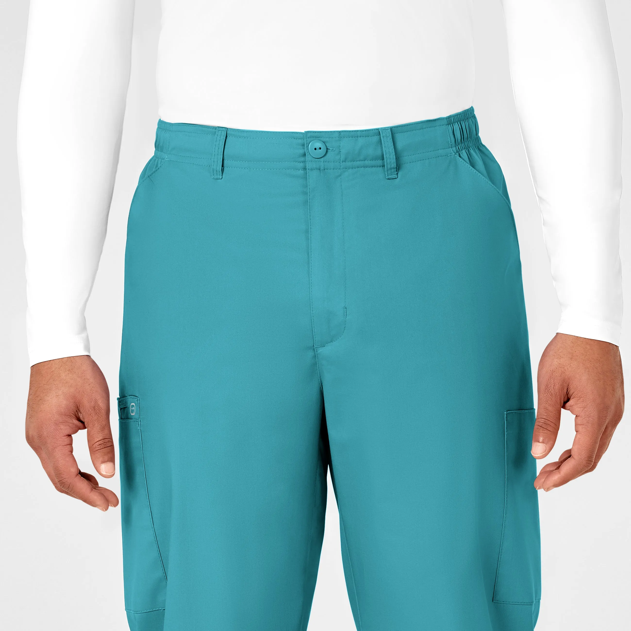 WonderWORK 503 Men's Cargo Scrub Pants Teal Blue