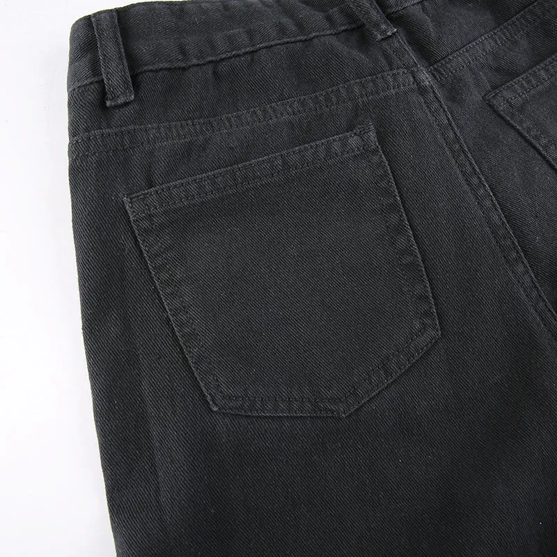 Y2K Gothic  Black Cargo Pants