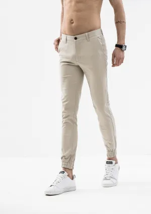 Zeus Stretched Jogger Pants - Beige