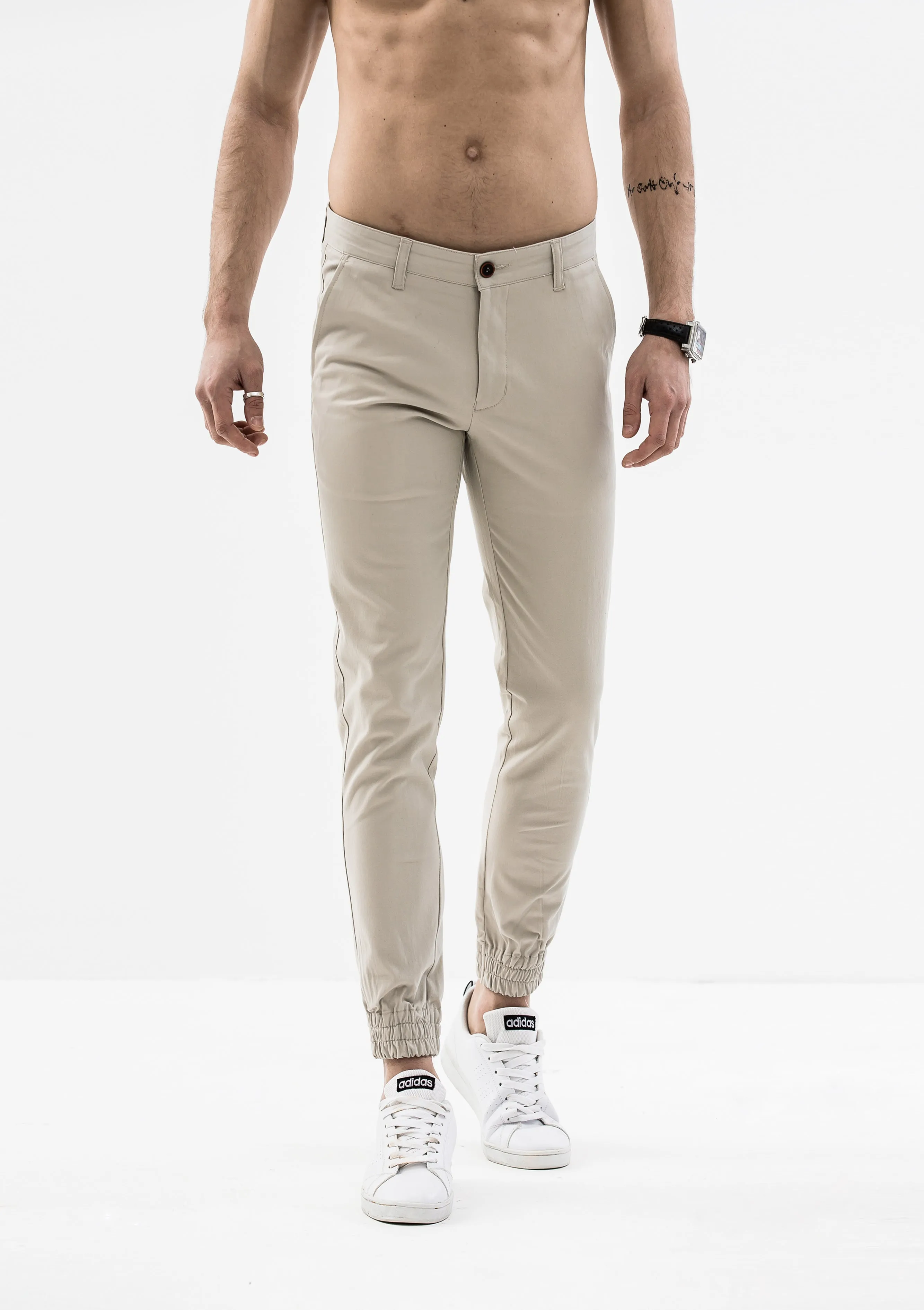 Zeus Stretched Jogger Pants - Beige