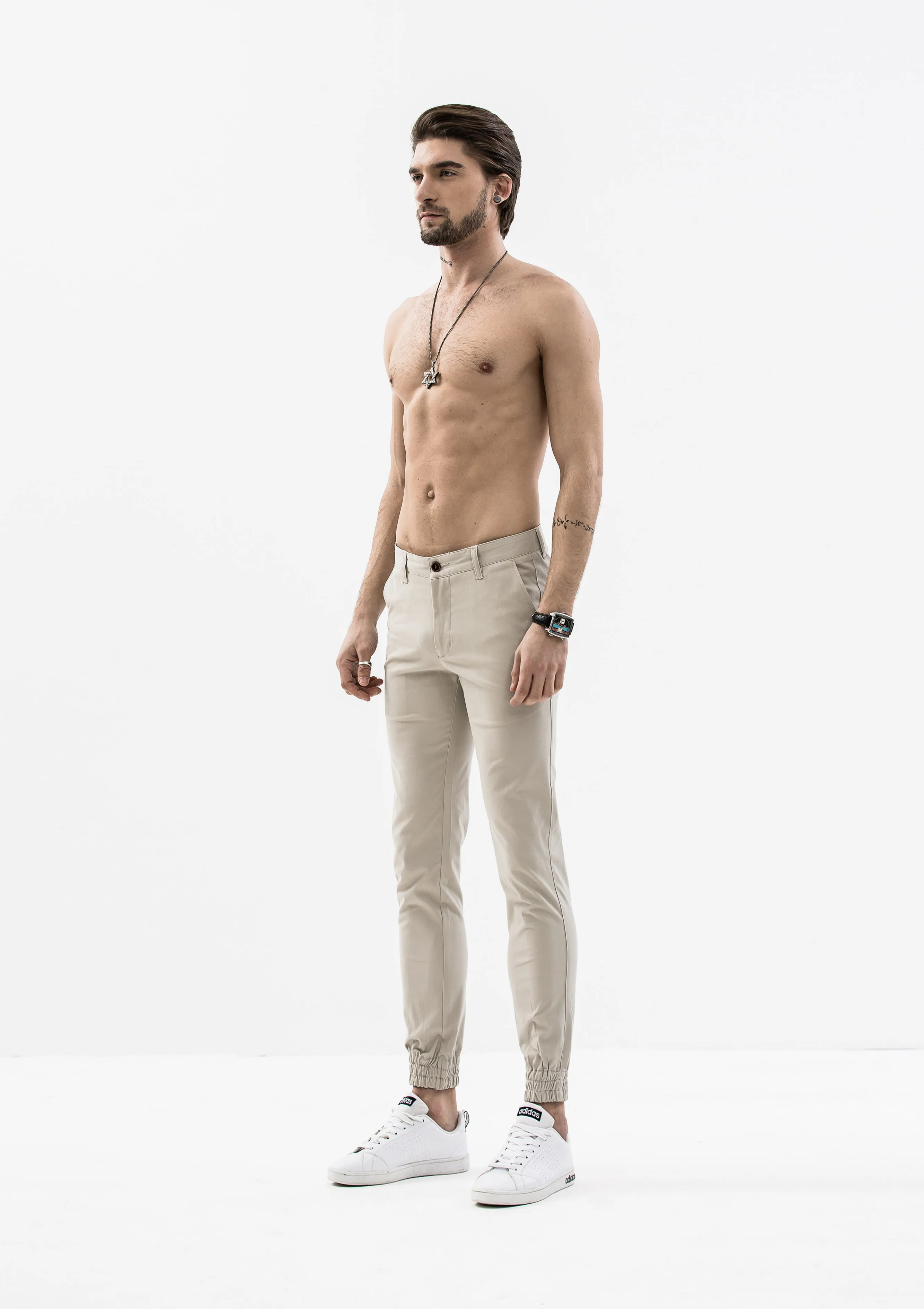 Zeus Stretched Jogger Pants - Beige