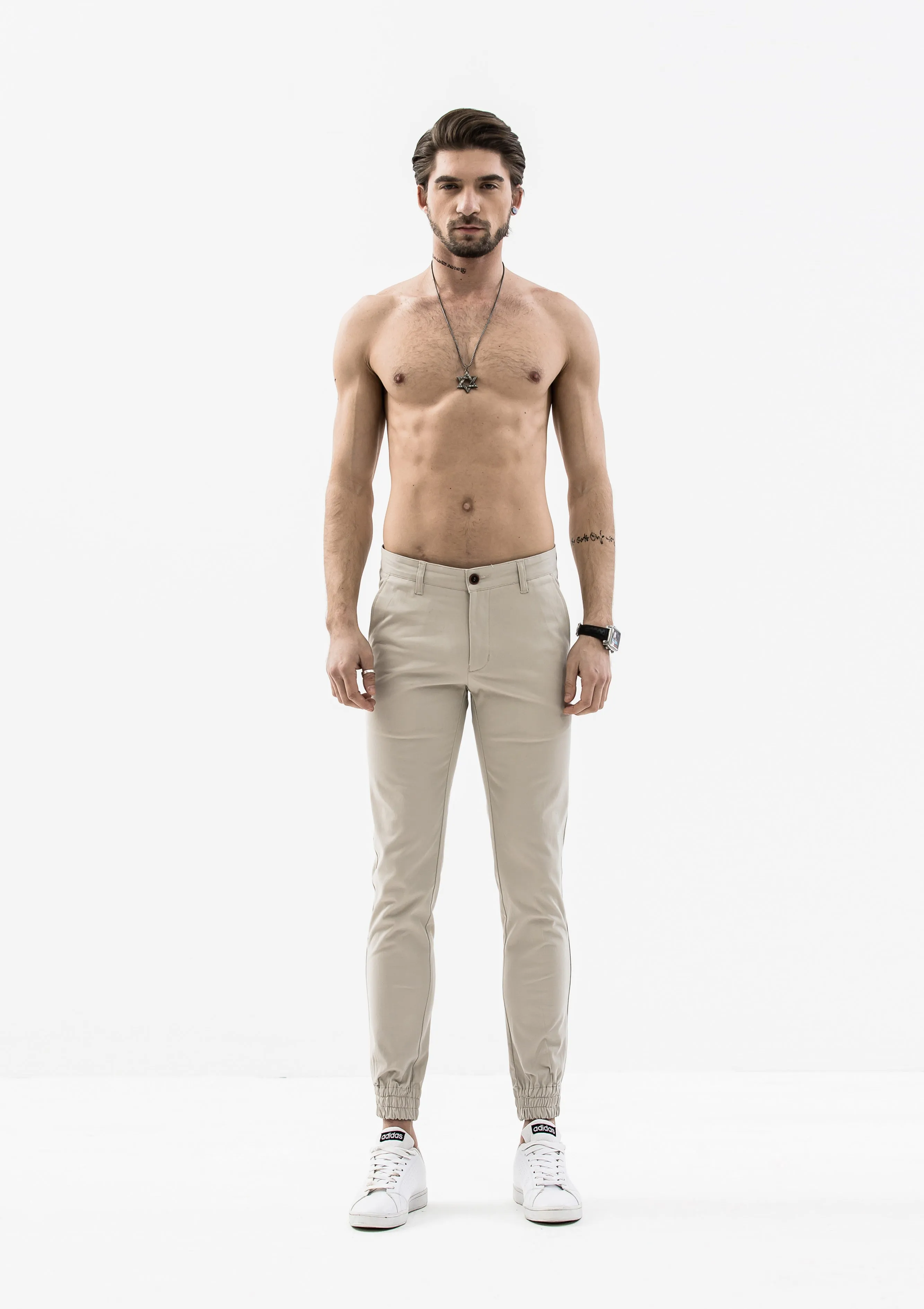 Zeus Stretched Jogger Pants - Beige
