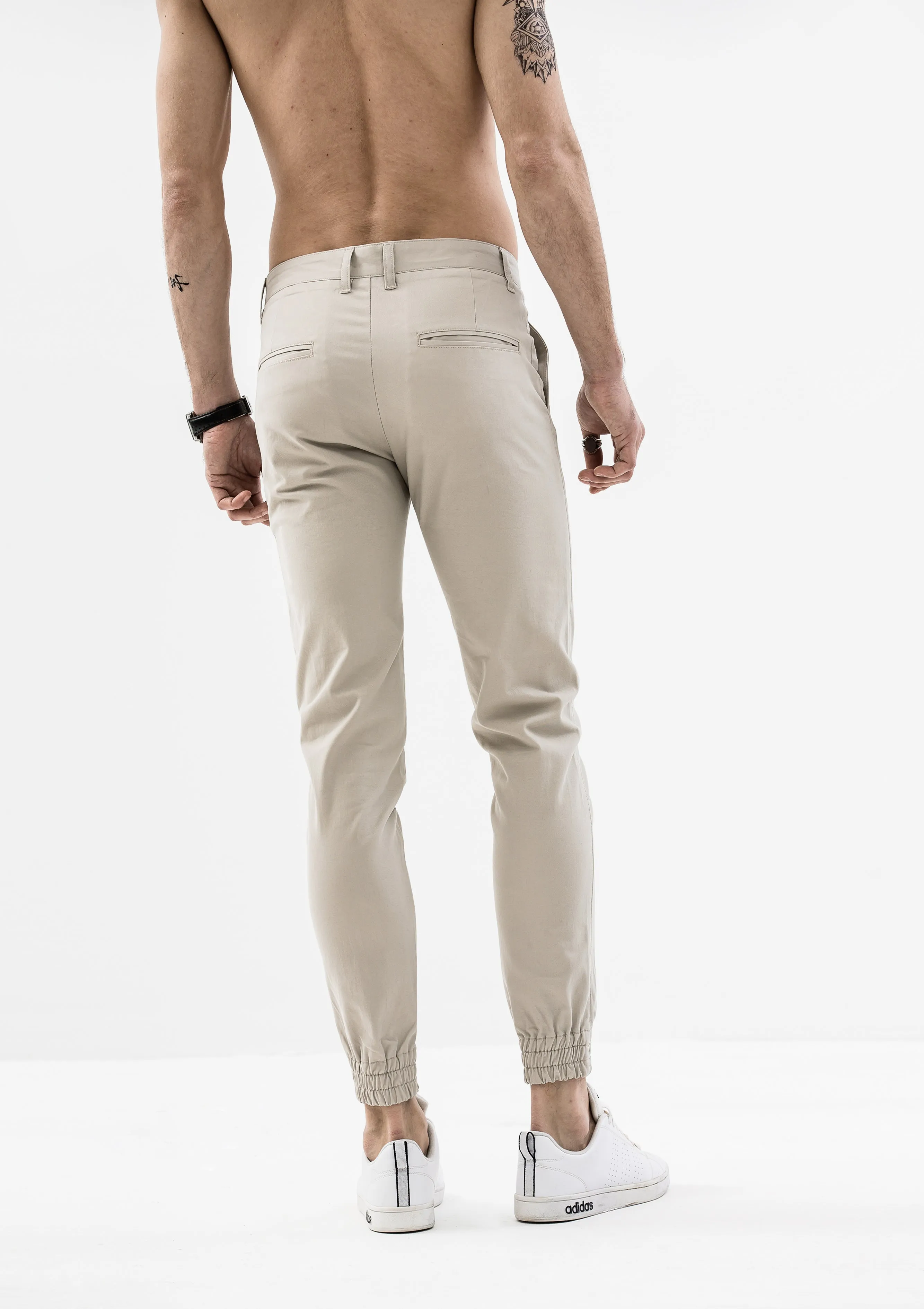 Zeus Stretched Jogger Pants - Beige