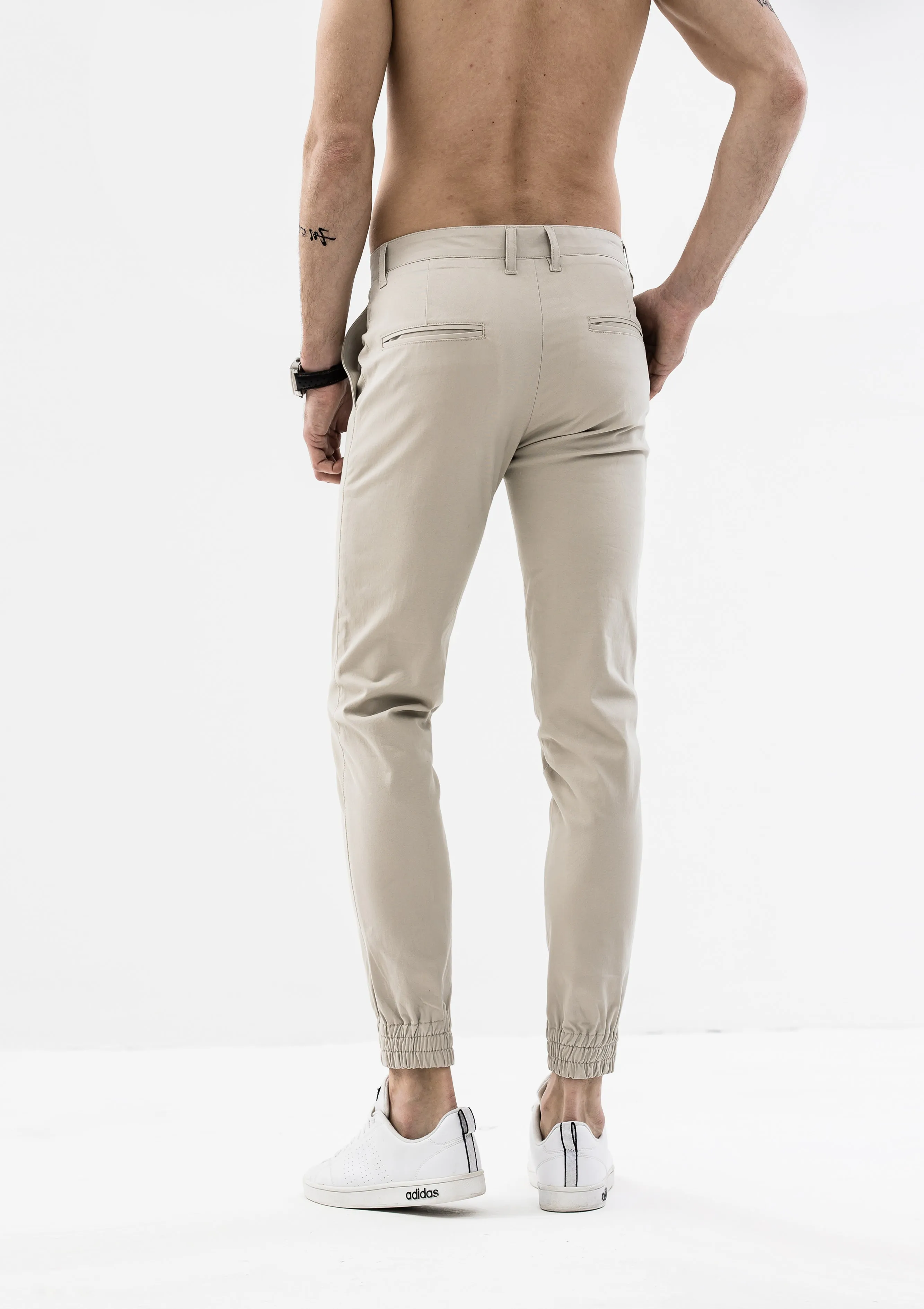 Zeus Stretched Jogger Pants - Beige