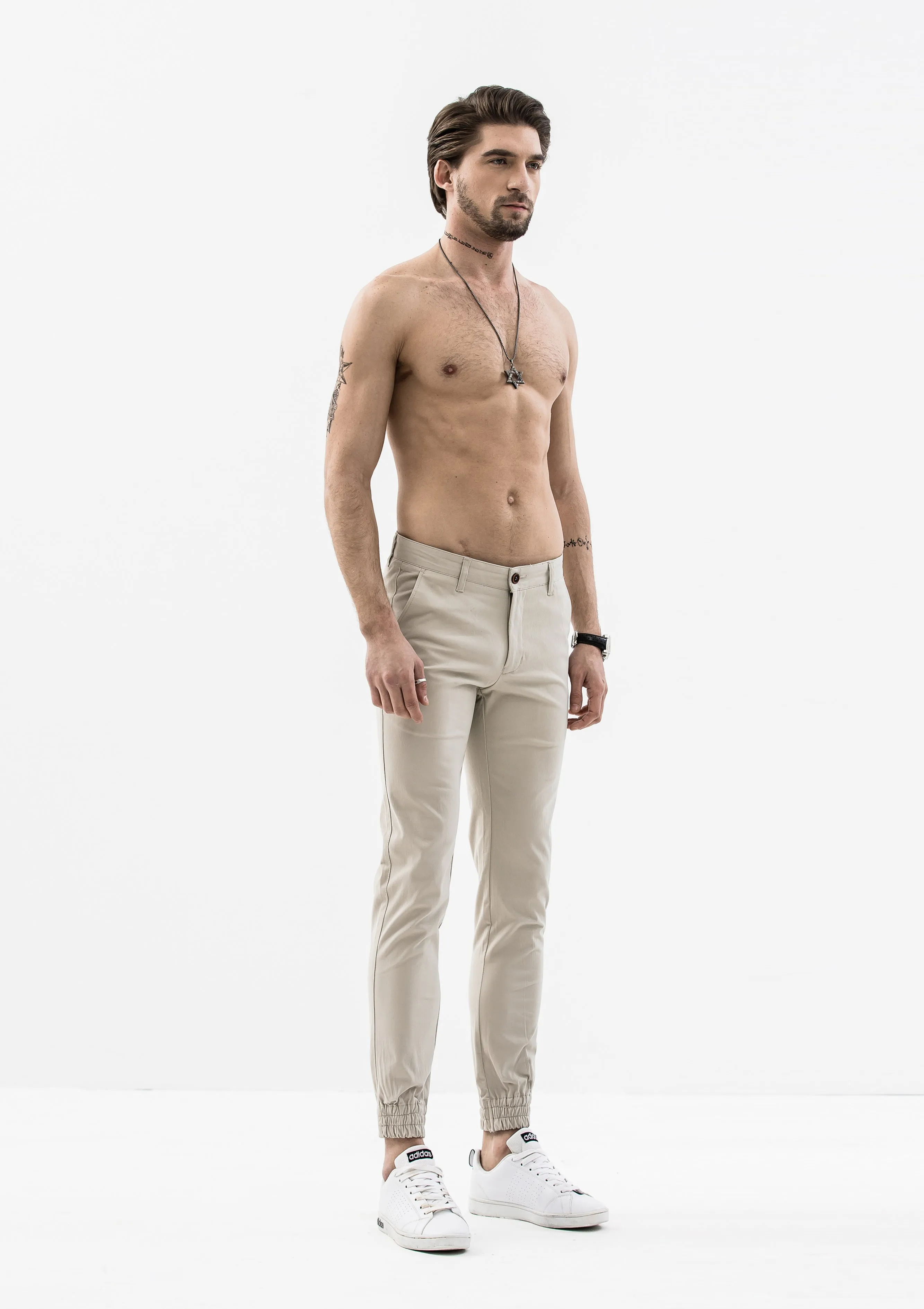 Zeus Stretched Jogger Pants - Beige