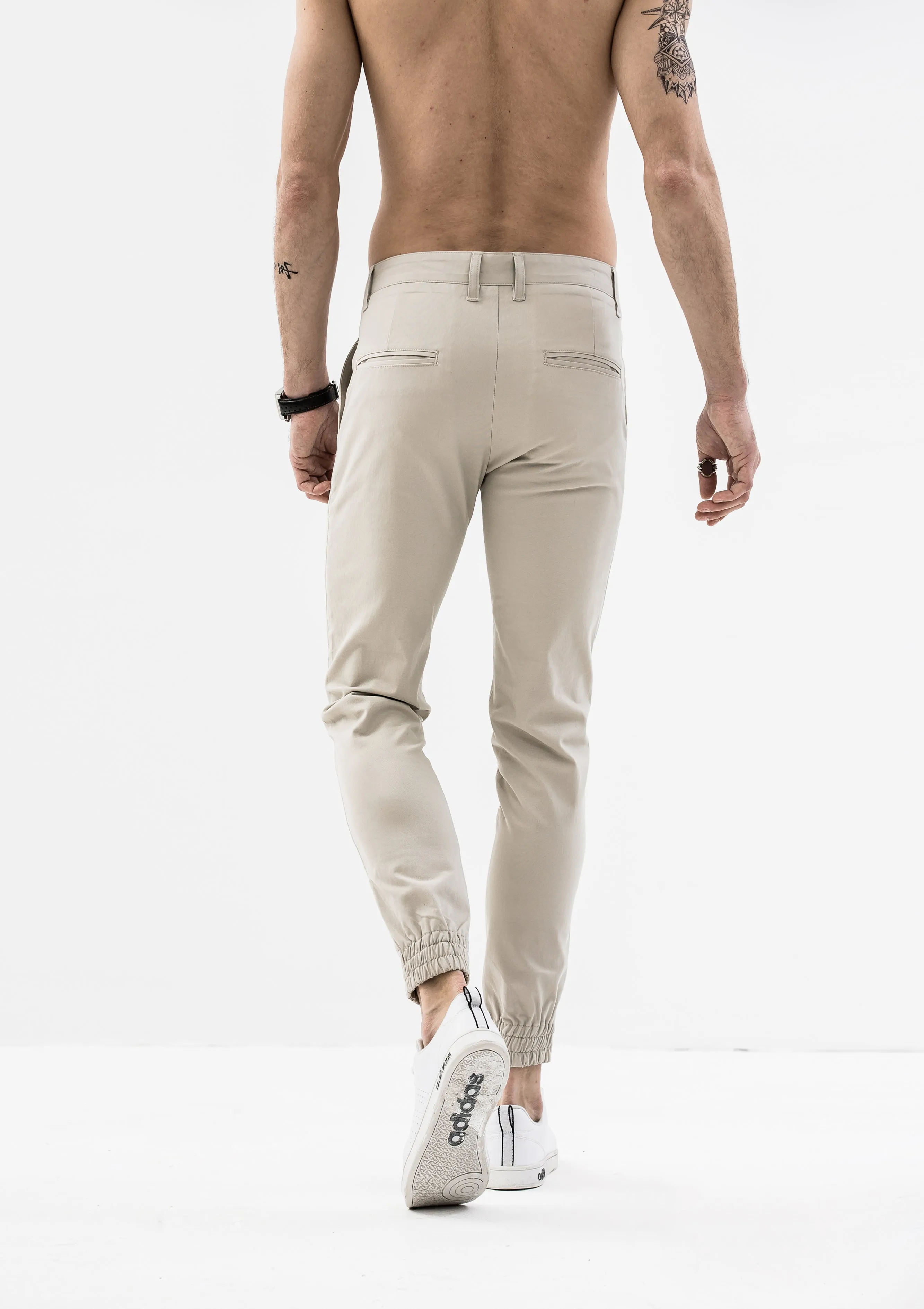 Zeus Stretched Jogger Pants - Beige