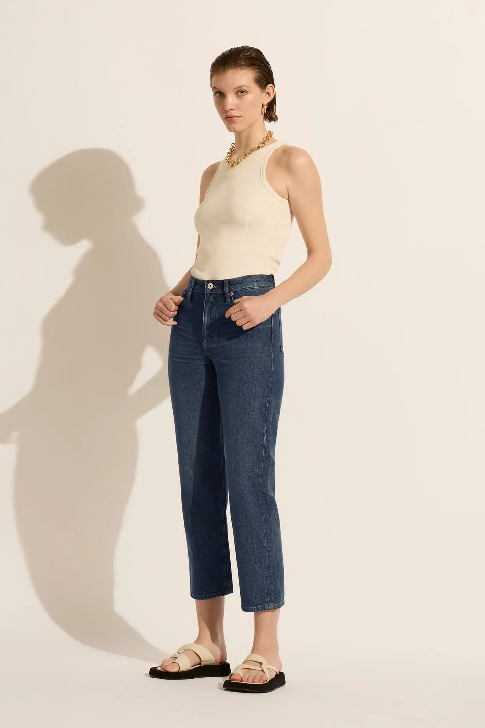 Zoe Crop High Straight Jean Stories