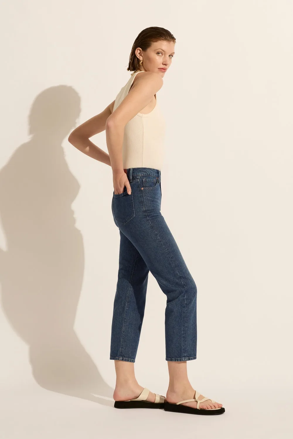 Zoe Crop High Straight Jean Stories